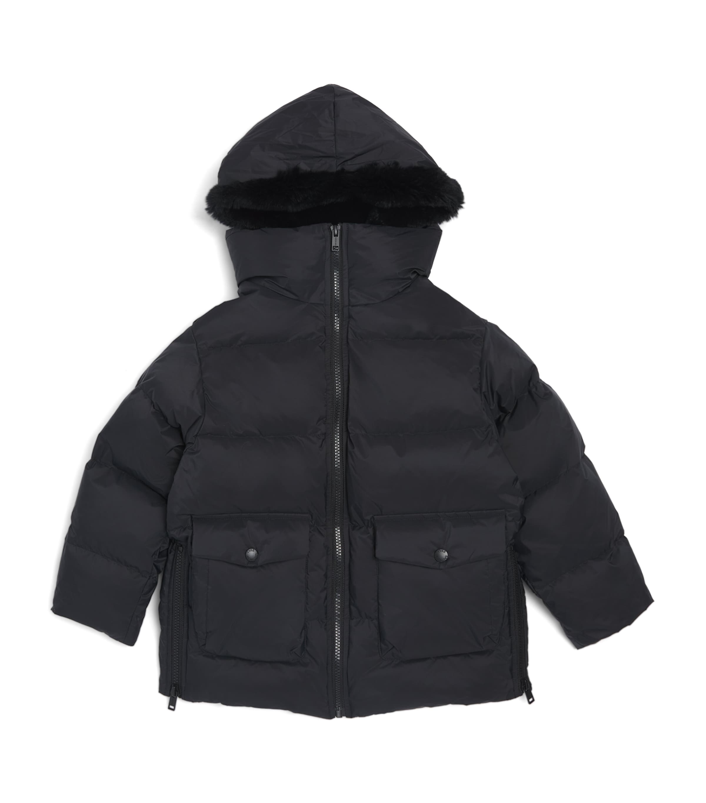 Yves Salomon Enfant Down Lambskin-Insert Puffer Jacket (4-14 Years)