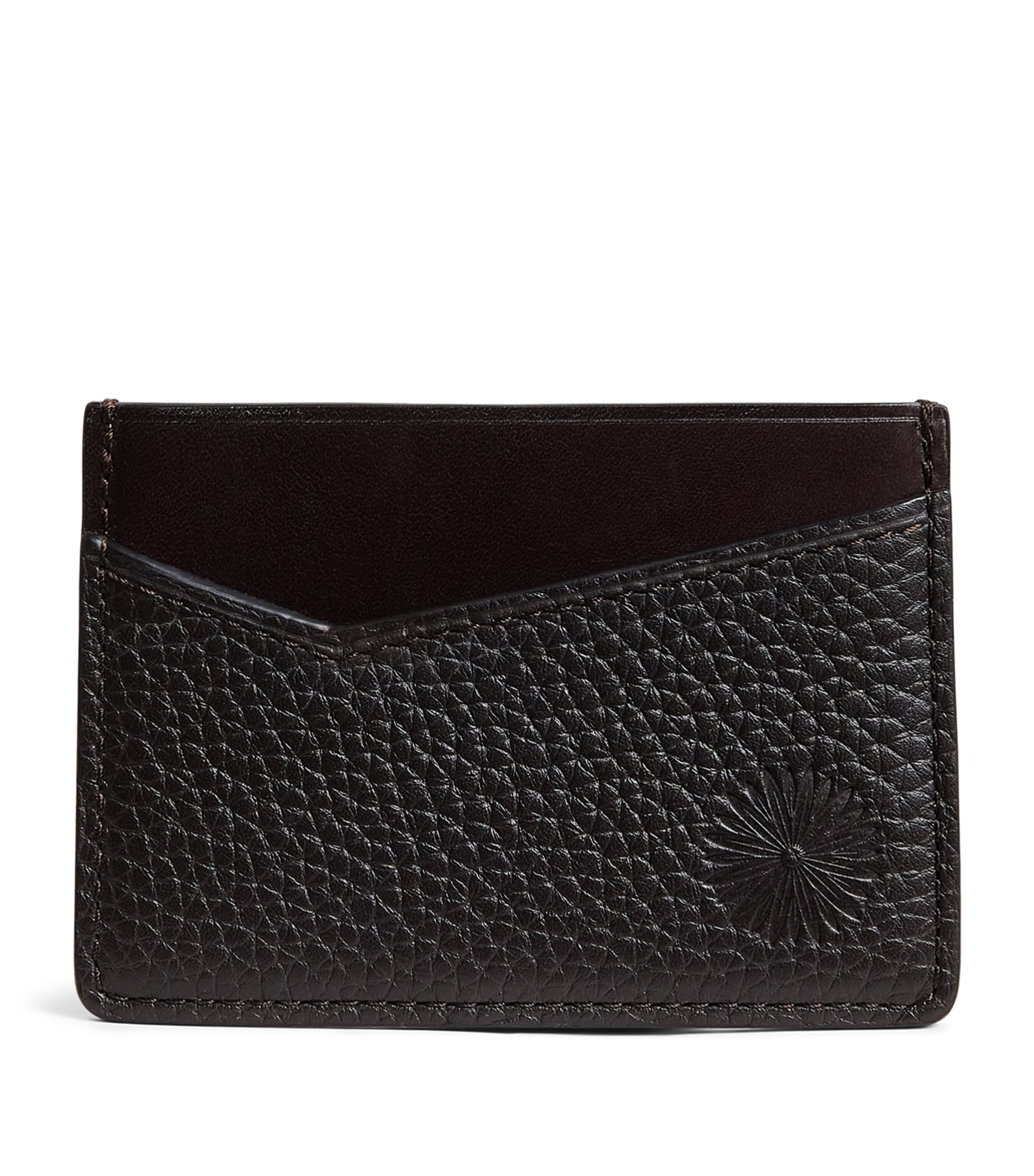 Purdey Leather Featherburst Card Holder Dbr