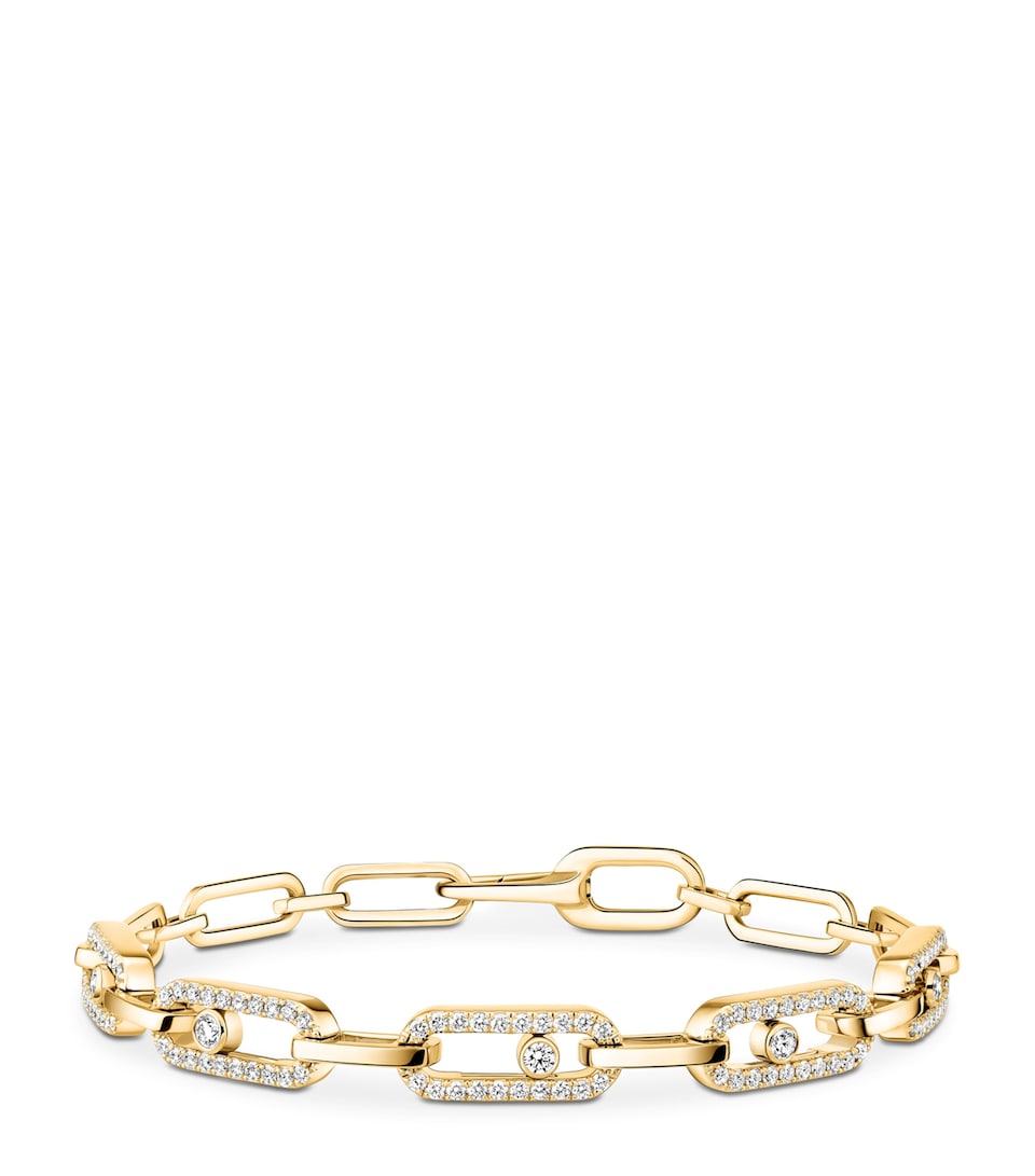 Messika Move Link Yellow Gold and Diamond Multi Bracelet (0.82ct) Yellow Gold