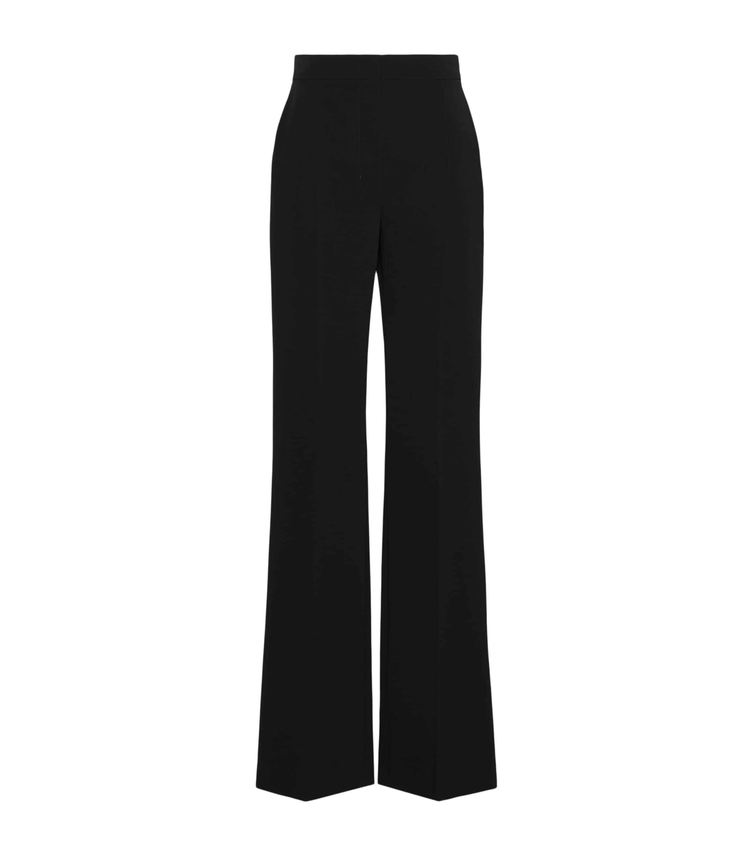 Max Mara Womens Cady Wide-Leg Trousers Black
