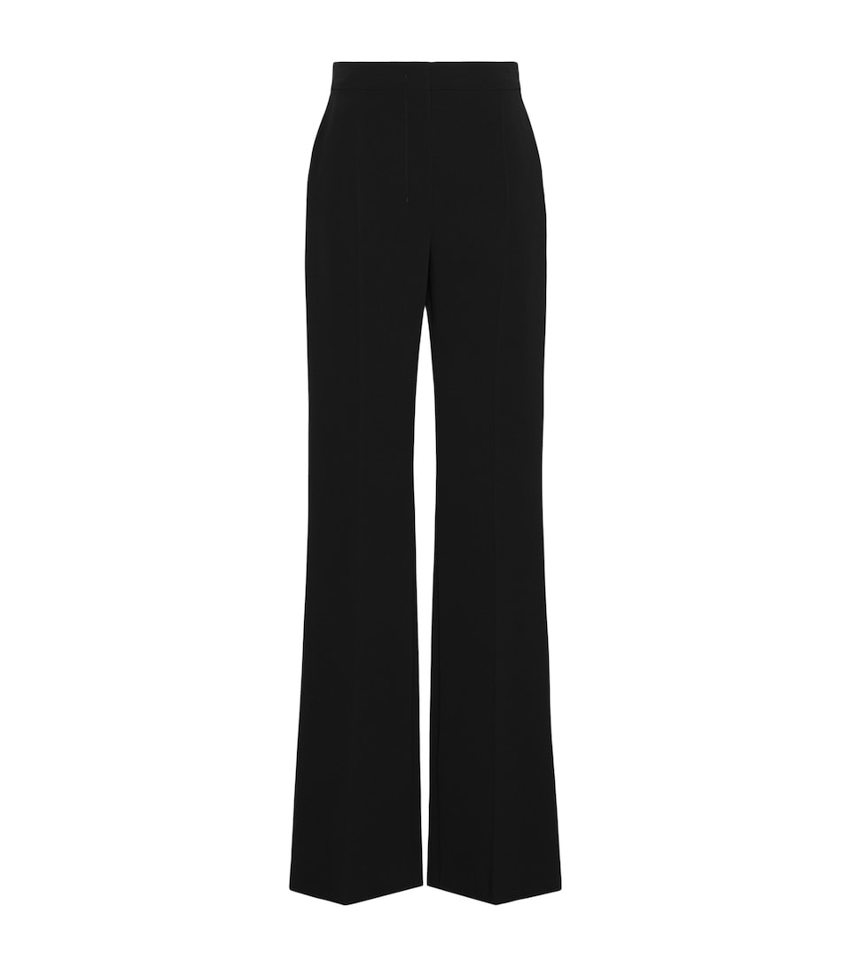 Max Mara Womens Cady Wide-Leg Trousers Black