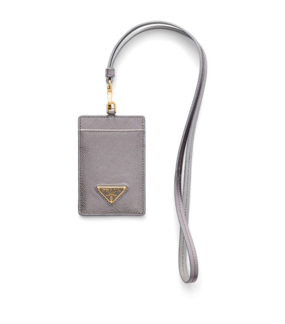 Saffiano Leather Badge Holder