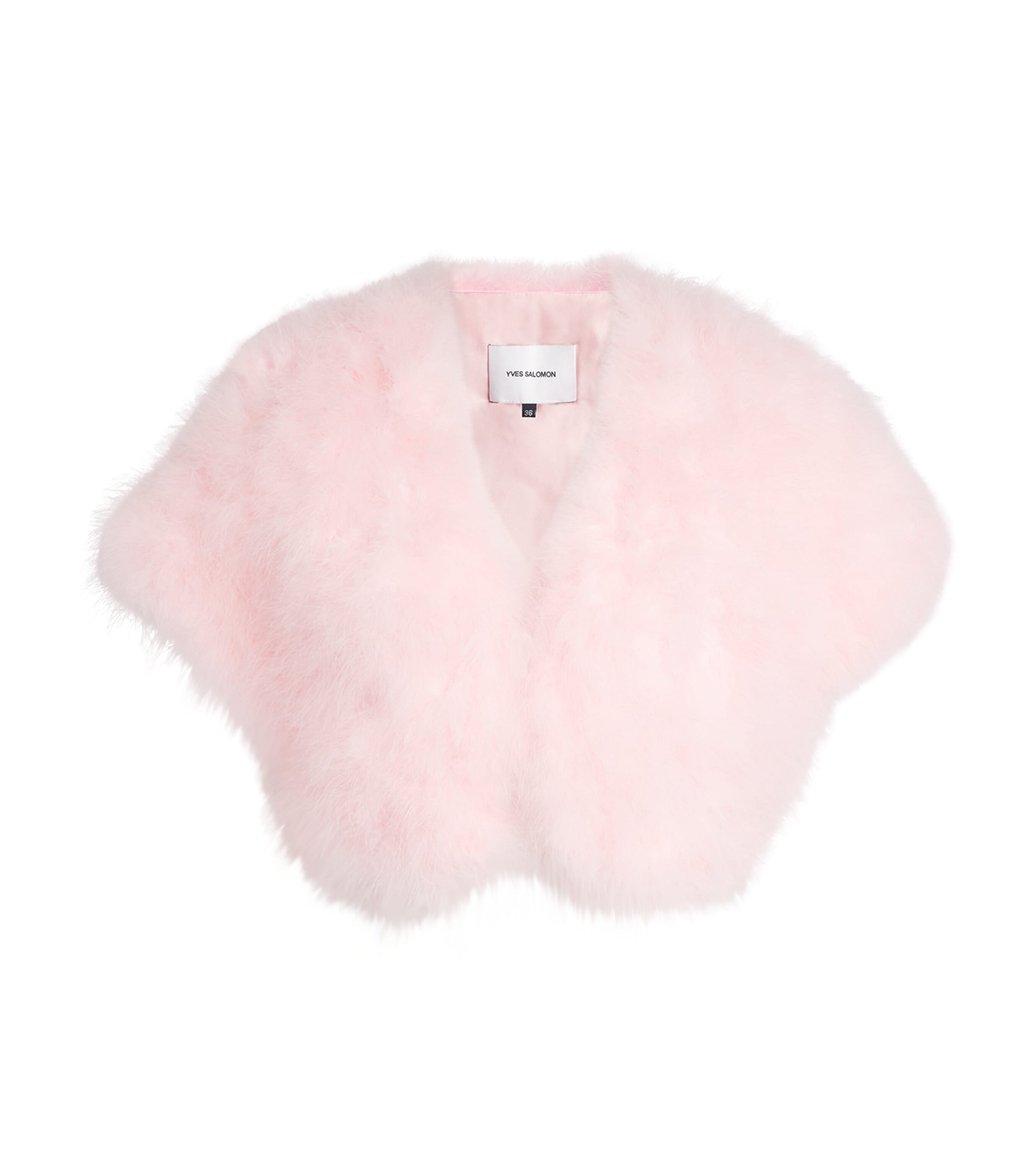 Yves Salomon Womens Feather Bolero Jacket