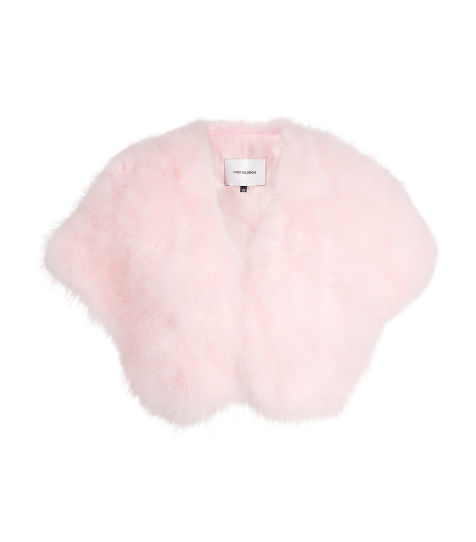 Yves Salomon Womens Feather Bolero Jacket