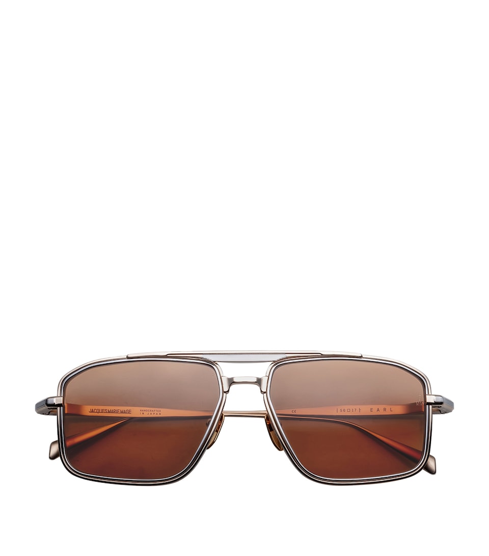 Jacques Marie Mage Titanium Earl Aviator Sunglasses Darjeeling