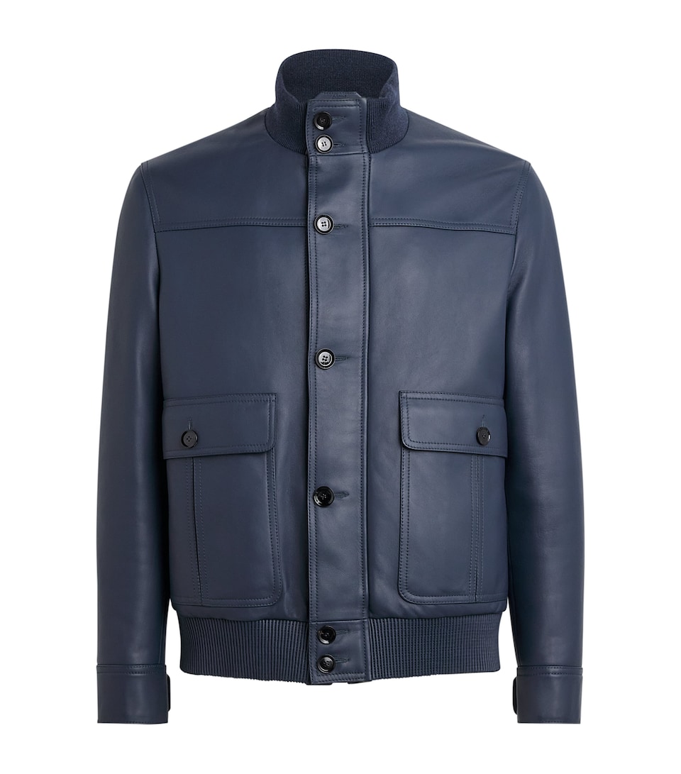 Leather 75 Bomber Jacket
