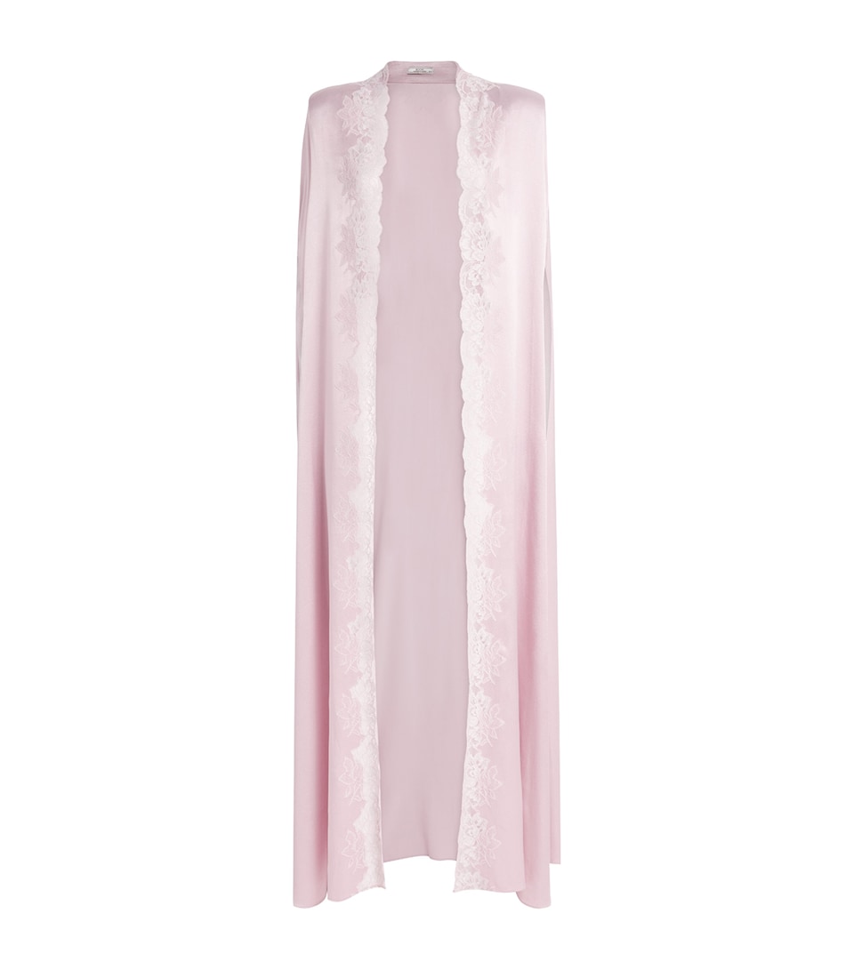 Bocan Womens Lace-Trim Beatrice Cape Powder