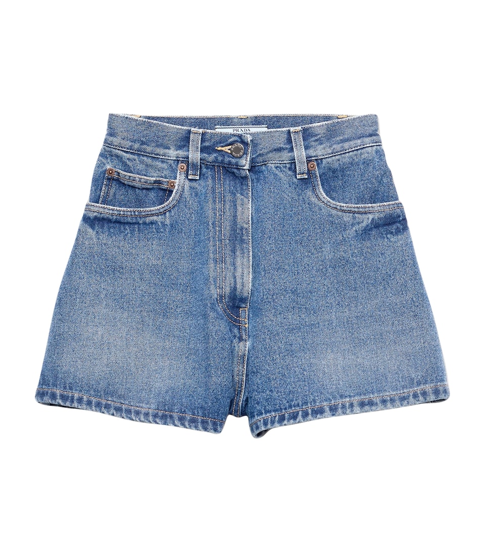 Denim High-Waist Shorts