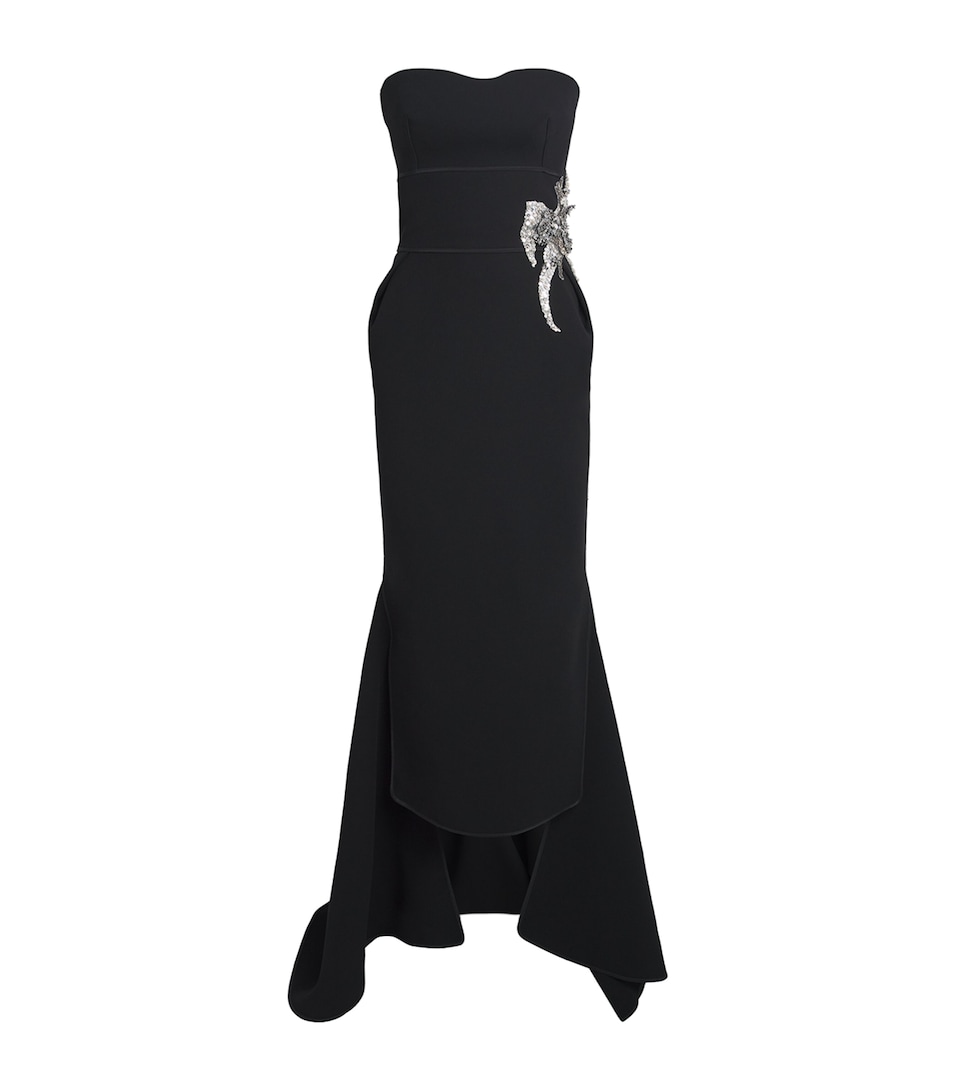 Crepe Embellished Residence Gown