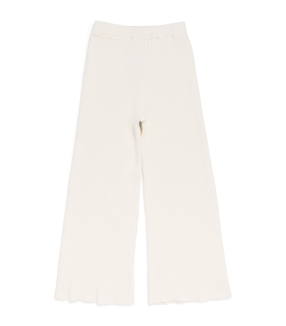 Louise Misha Cotton Knitted Salia Trousers (4-12 Years) Cream