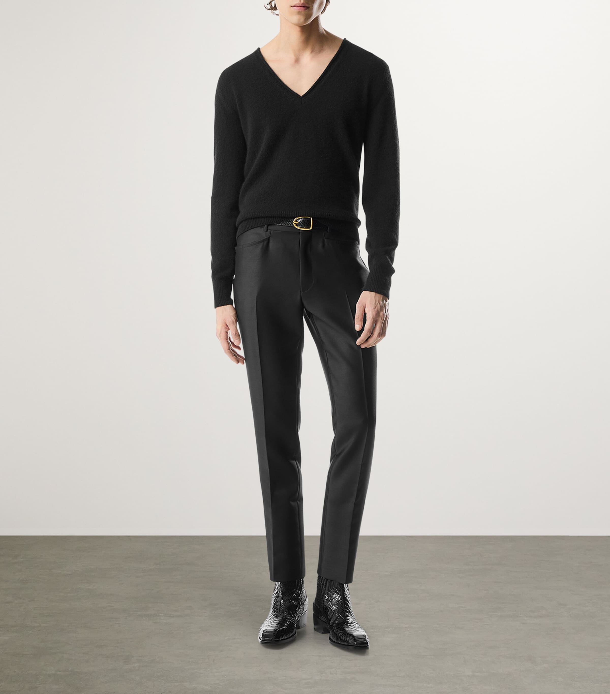 TOM FORDトムフォード シルクリネンラベンダースラックス52 shopbring_9024i110059