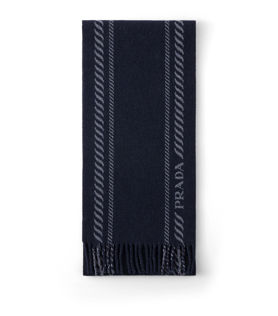 Wool-Cashmere Jacquard Scarf