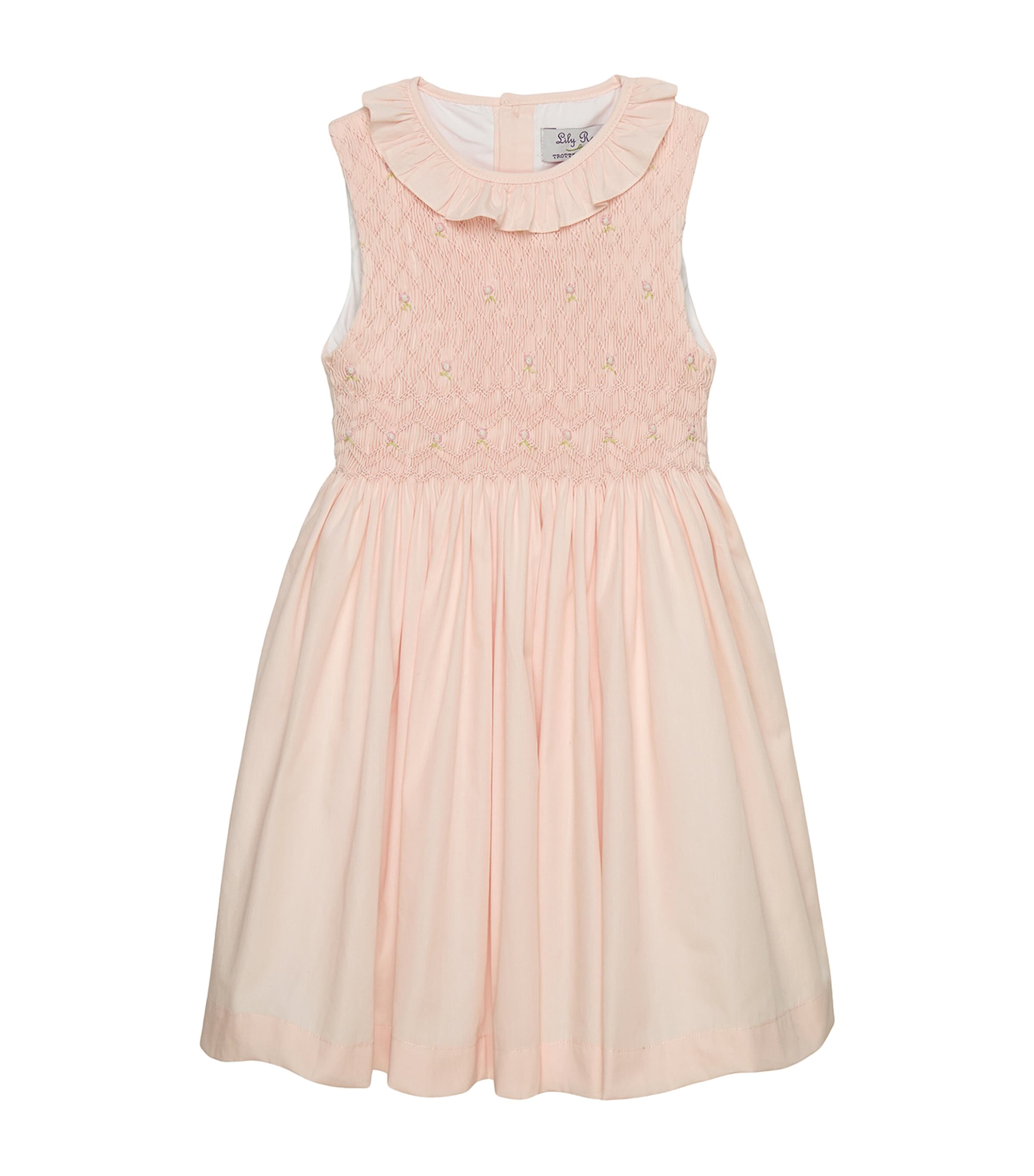 Trotters Smocked Willow Rose Dress (2-5 Years) Peach