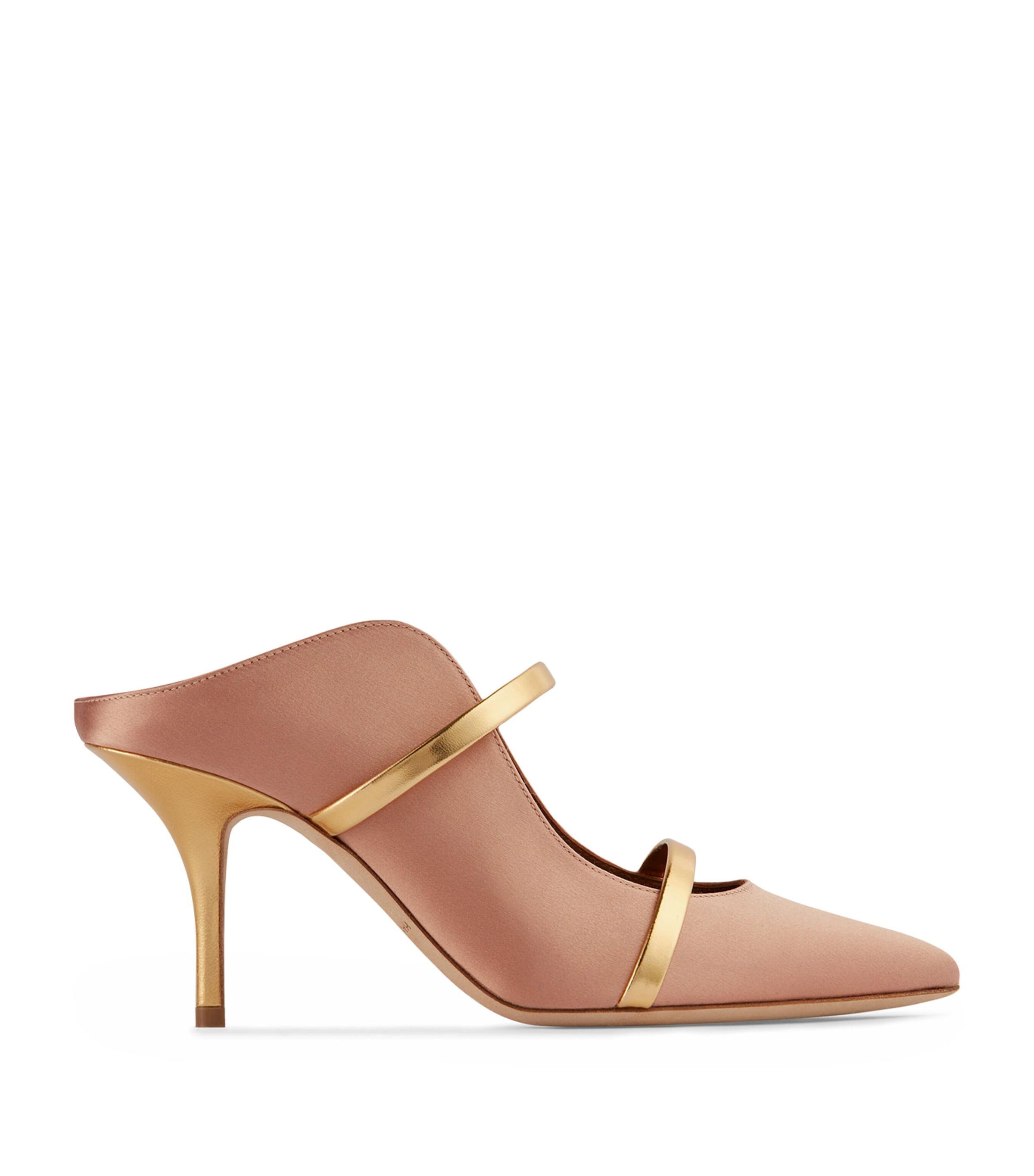 Malone Souliers Satin Maureen Mules 70 Blush