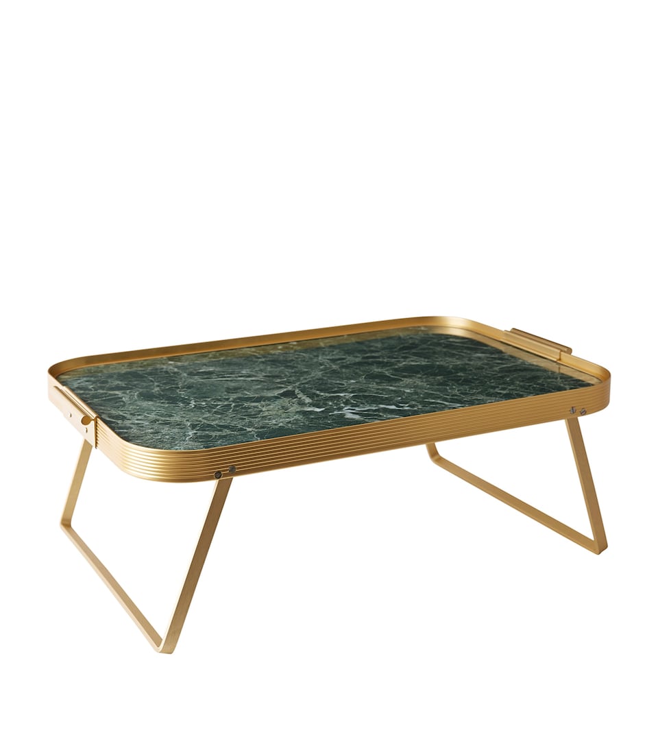 Kaymet Marbled Bed Tray (51cm) Green Marble