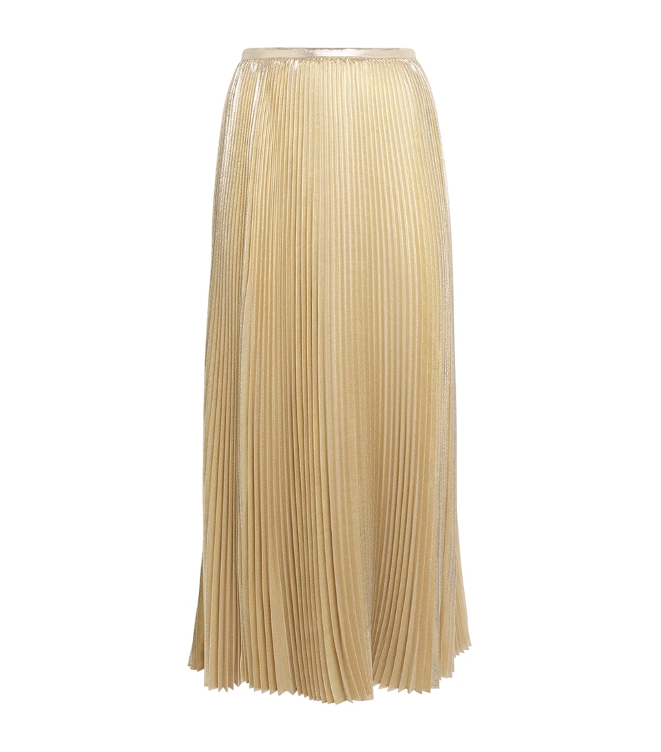 Silk-Blend Lamé Essai Midi Skirt
