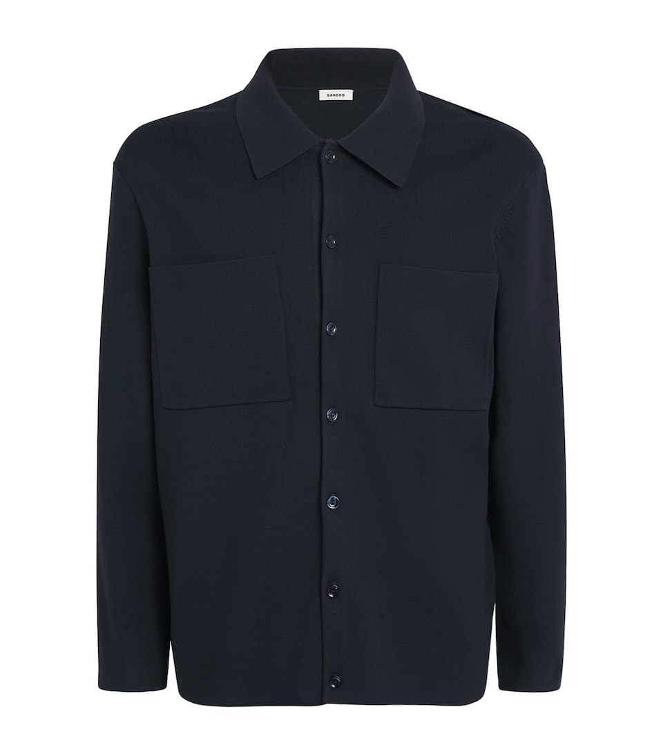 Spread -Collar Cardigan
