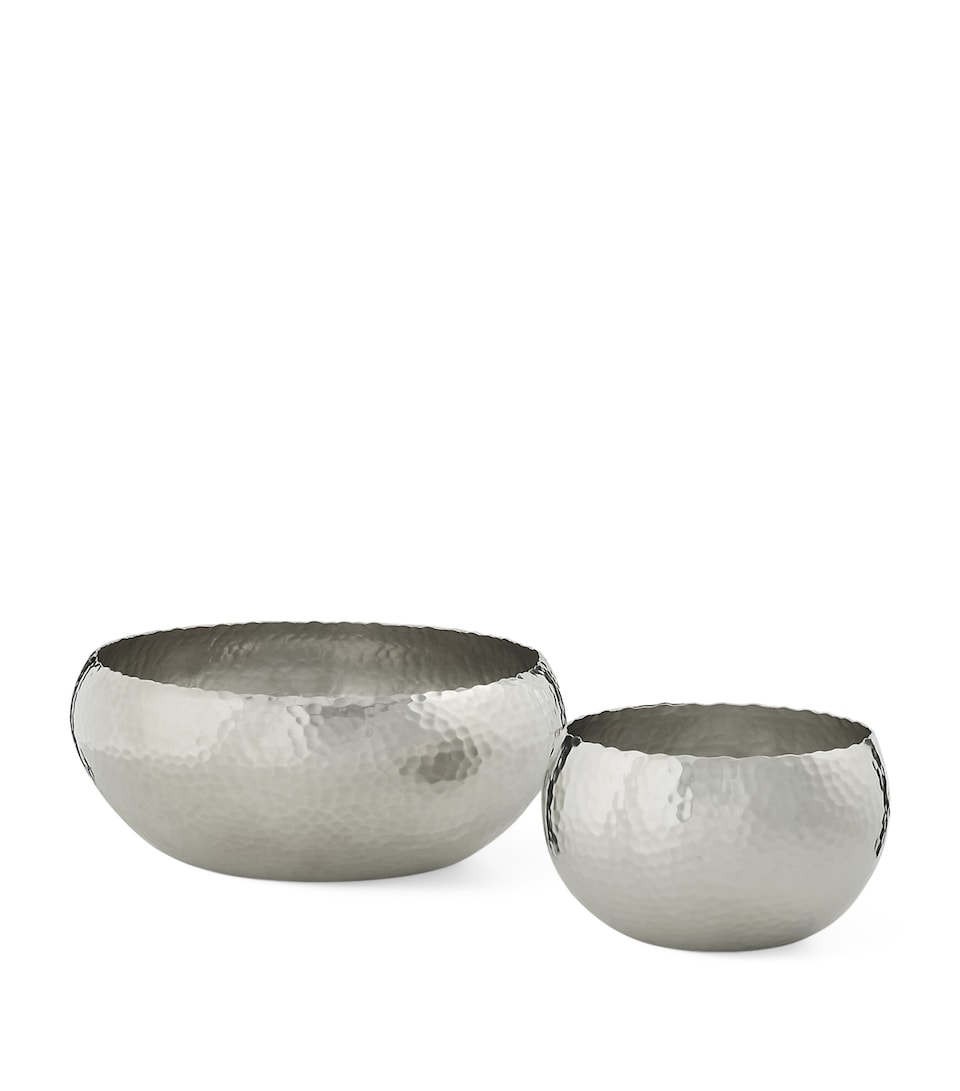 Set of 2 Hand-Hammered Evans Nesting Bowls