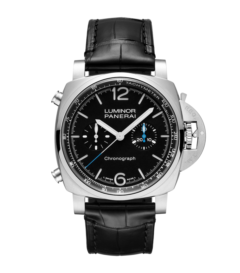 Panerai Stainless Steel Luminor Chronograph Watch 44mm Black