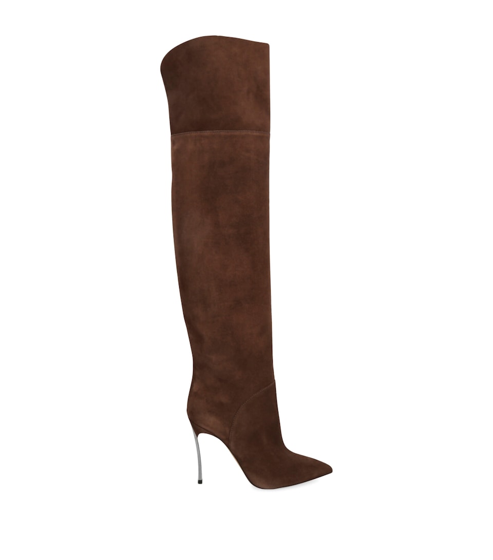 Suede Blade Over-The-Knee Boots 100
