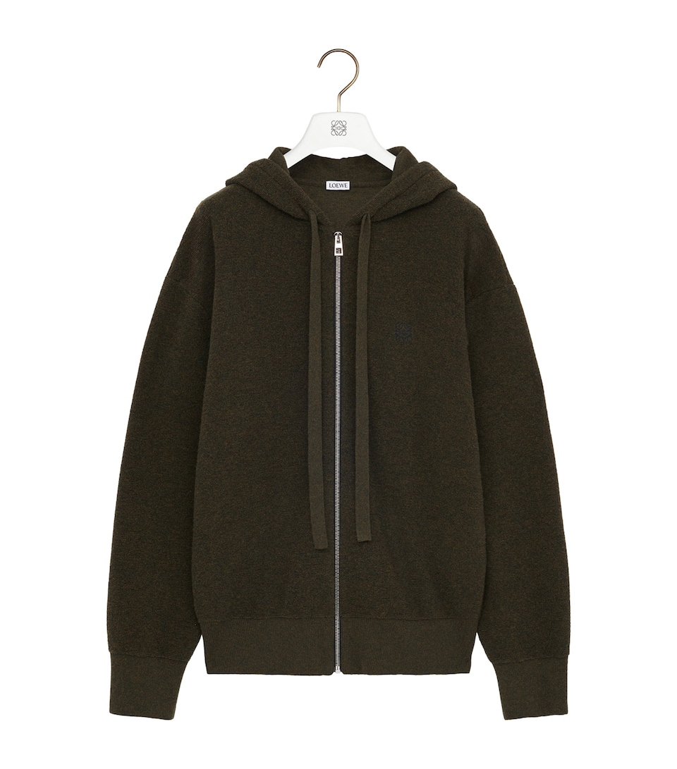 Wool-Blend Terry Anagram Hoodie