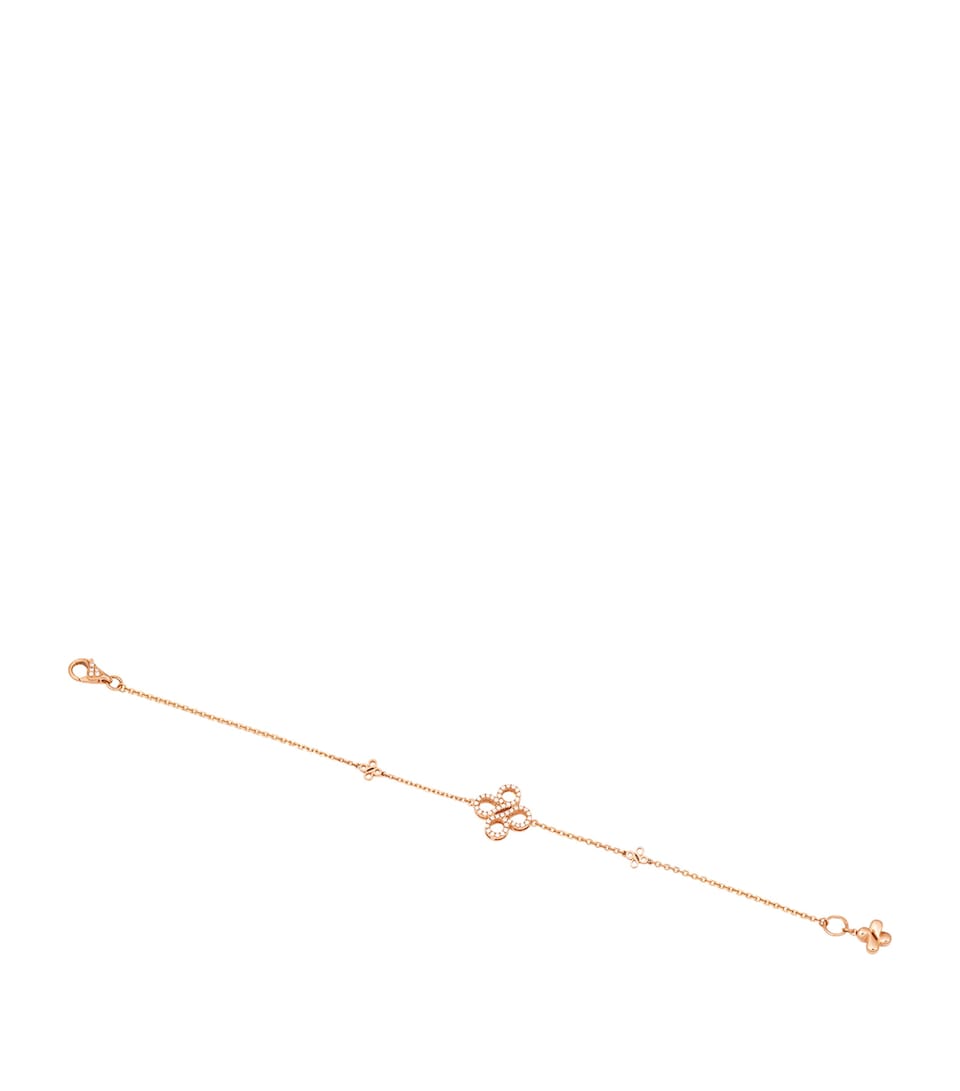 Rose Gold and Diamond Be Boodles Charm Bracelet