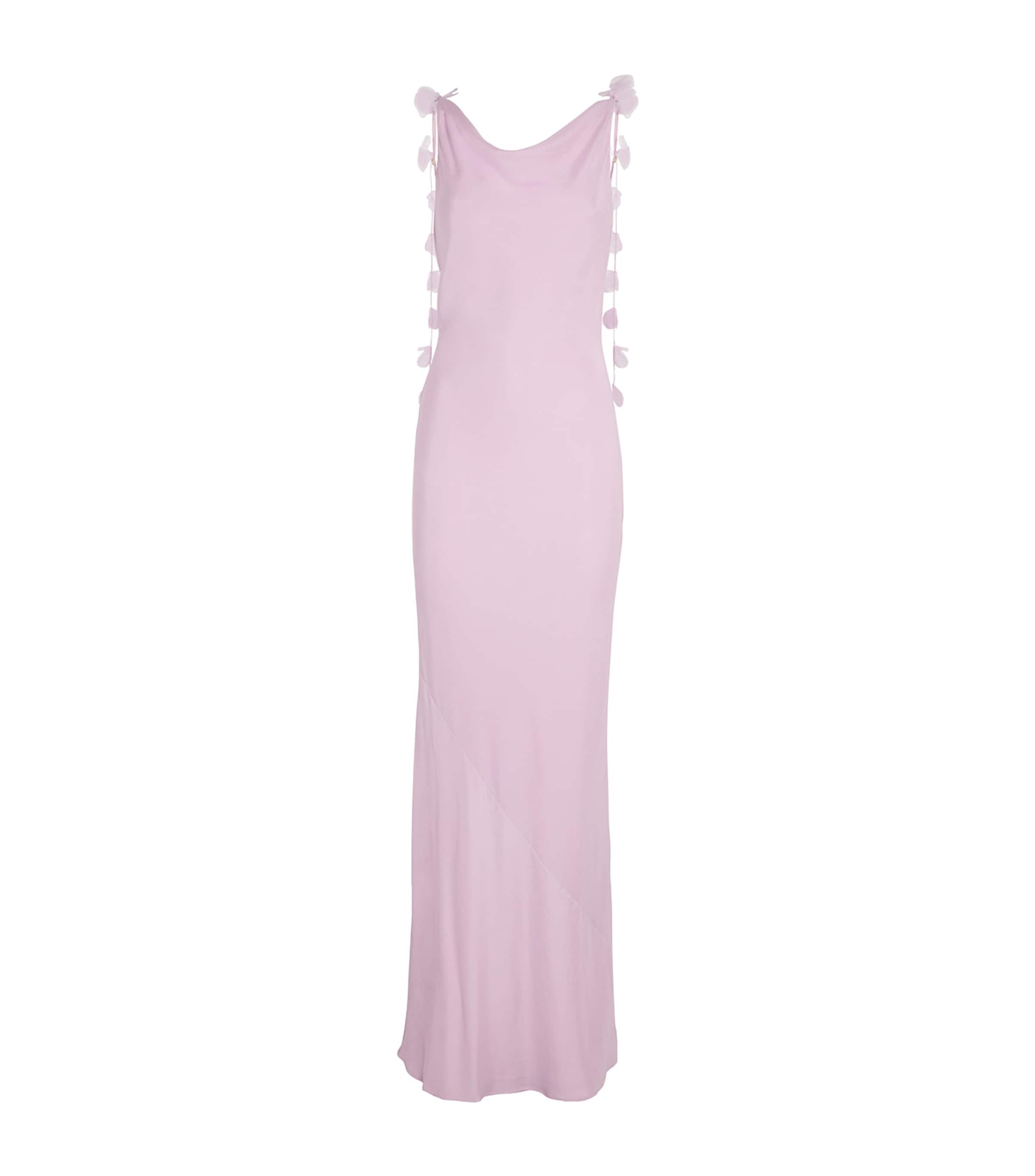Cult Gaia Womens Silk Satin Nymeria Gown Sweet Pea