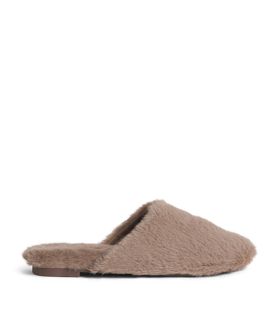 Eberjey Faux Fur Slippers Toffee