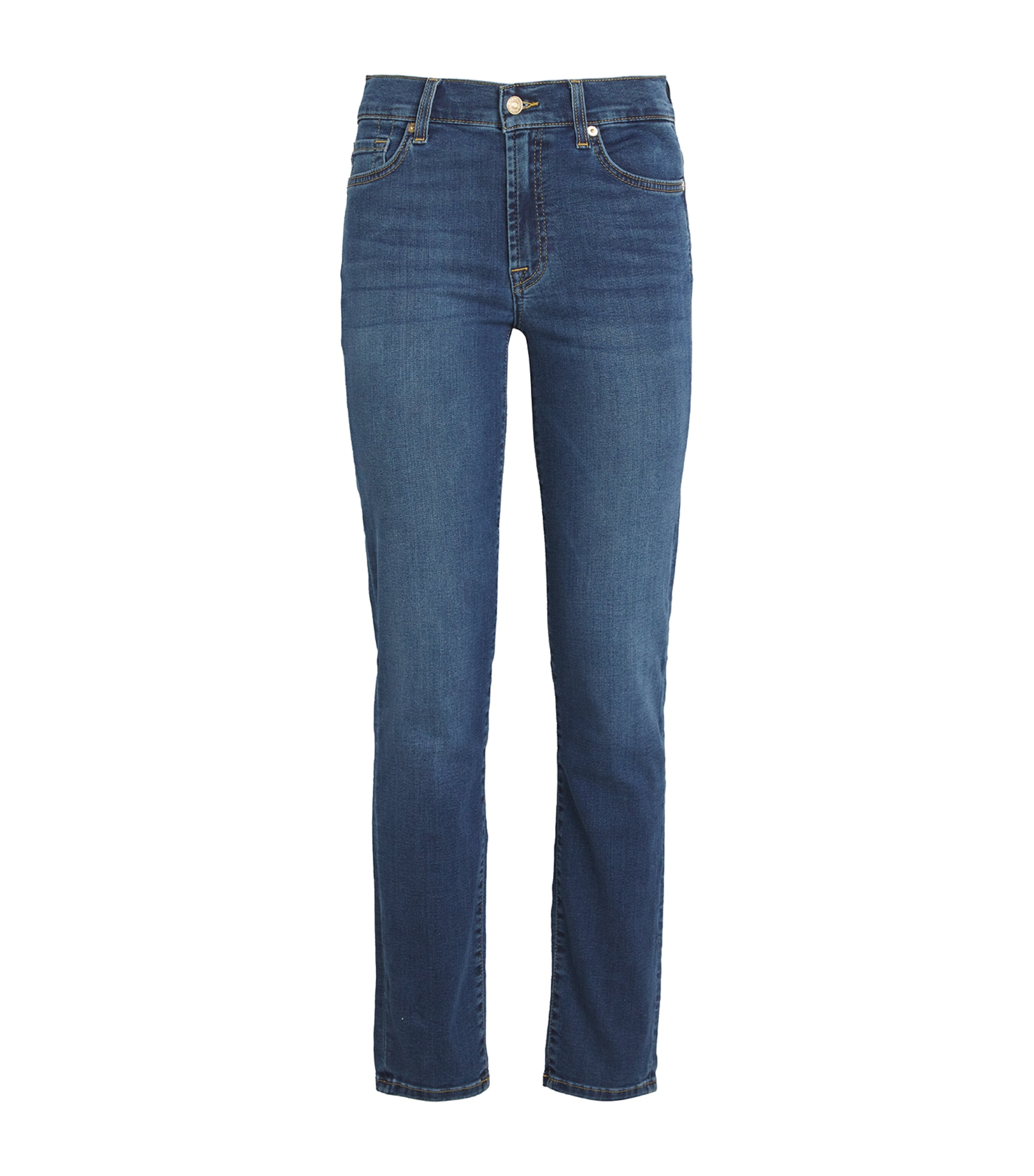 7 For All Mankind Womens B(Air) Roxanne Slim Jeans Mid Blue