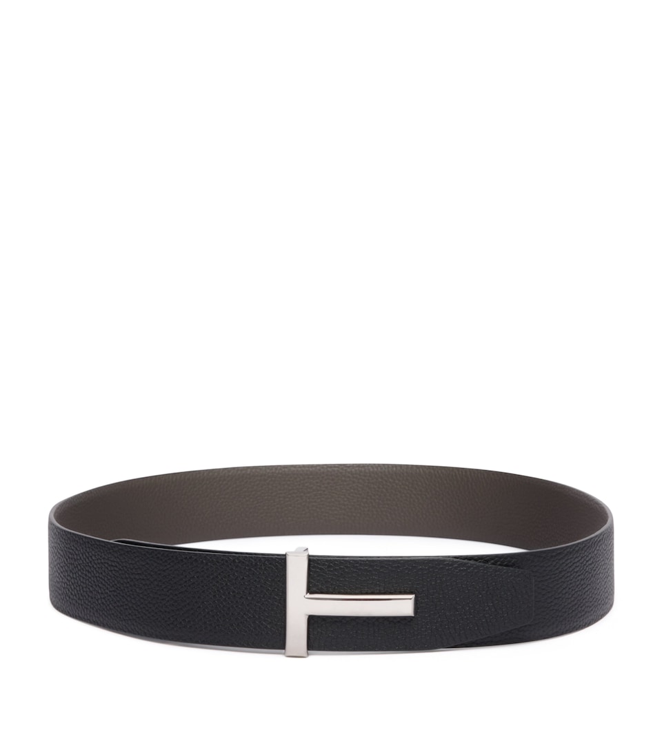 TOM FORD Leather T Icon Belt Tne
