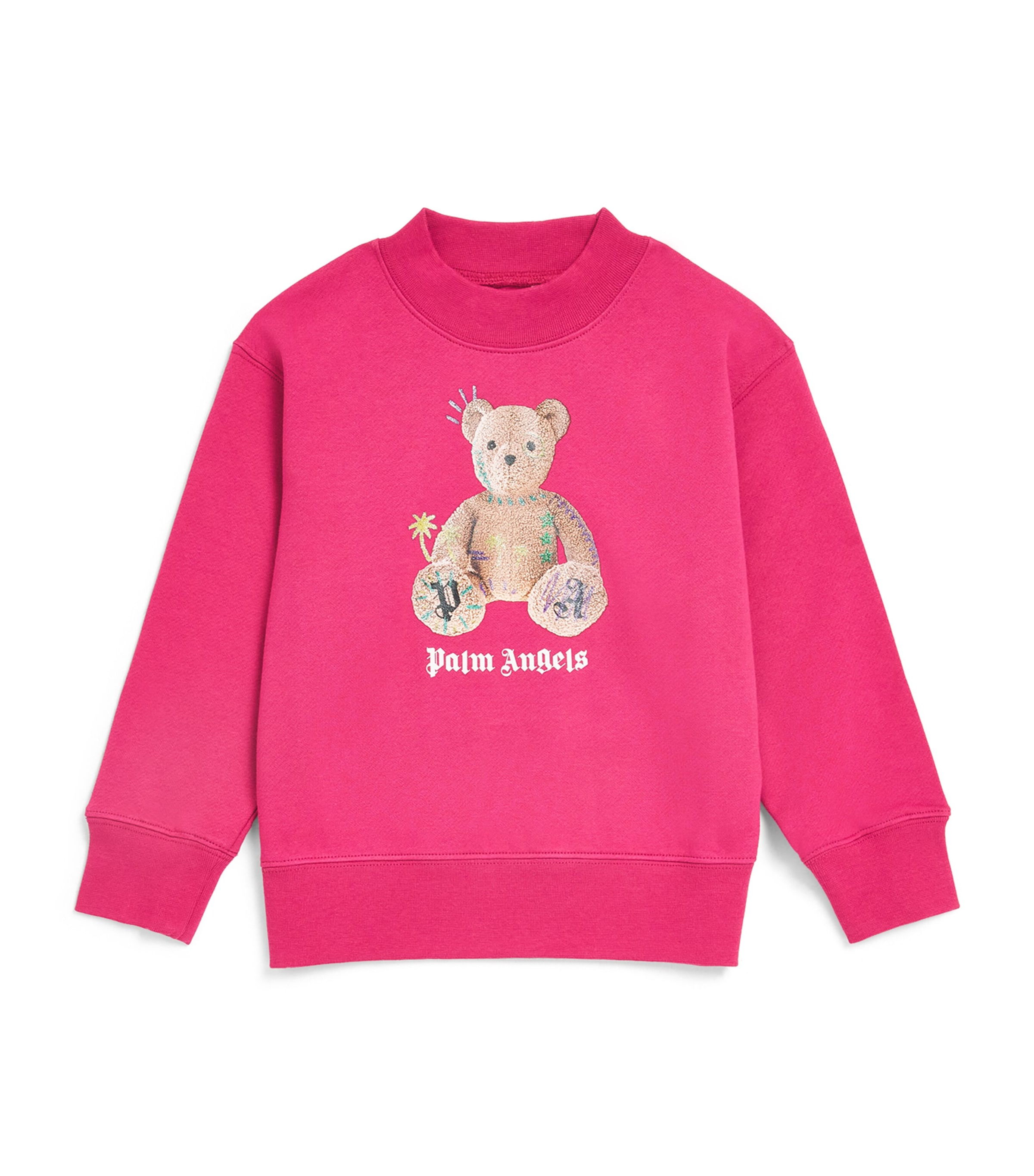 Palm Angels Kids Cotton Bear Sweatshirt (4-12+ Years) Sangria