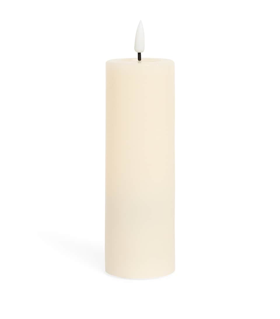 Deluxe Homeart LED Pillar Candle (15cm) Cream
