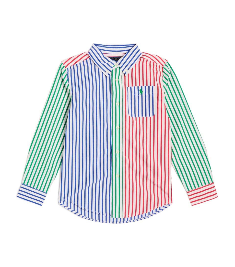 Cotton Contrast Stripe Shirt (2-7 Years)