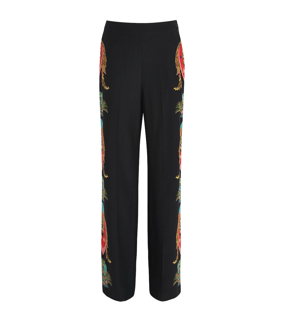 Silk Paisley Skinny Trousers