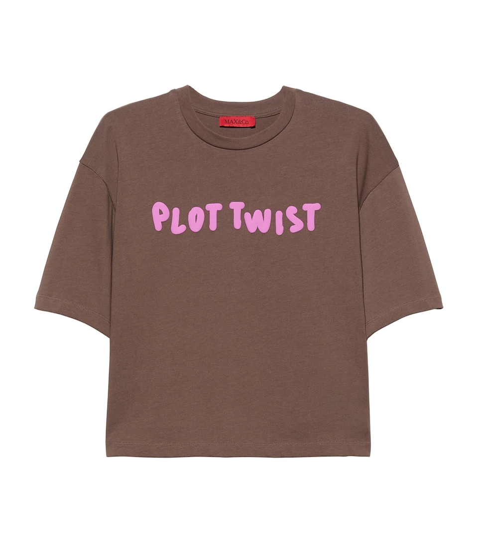MAX&Co. Womens x Pietro Terzini Printed T-Shirt Chocolate