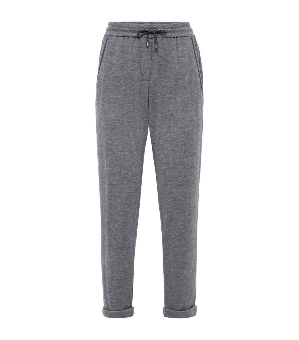 Brunello Cucinelli Womens Cotton-Blend Drawstring Sweatpants