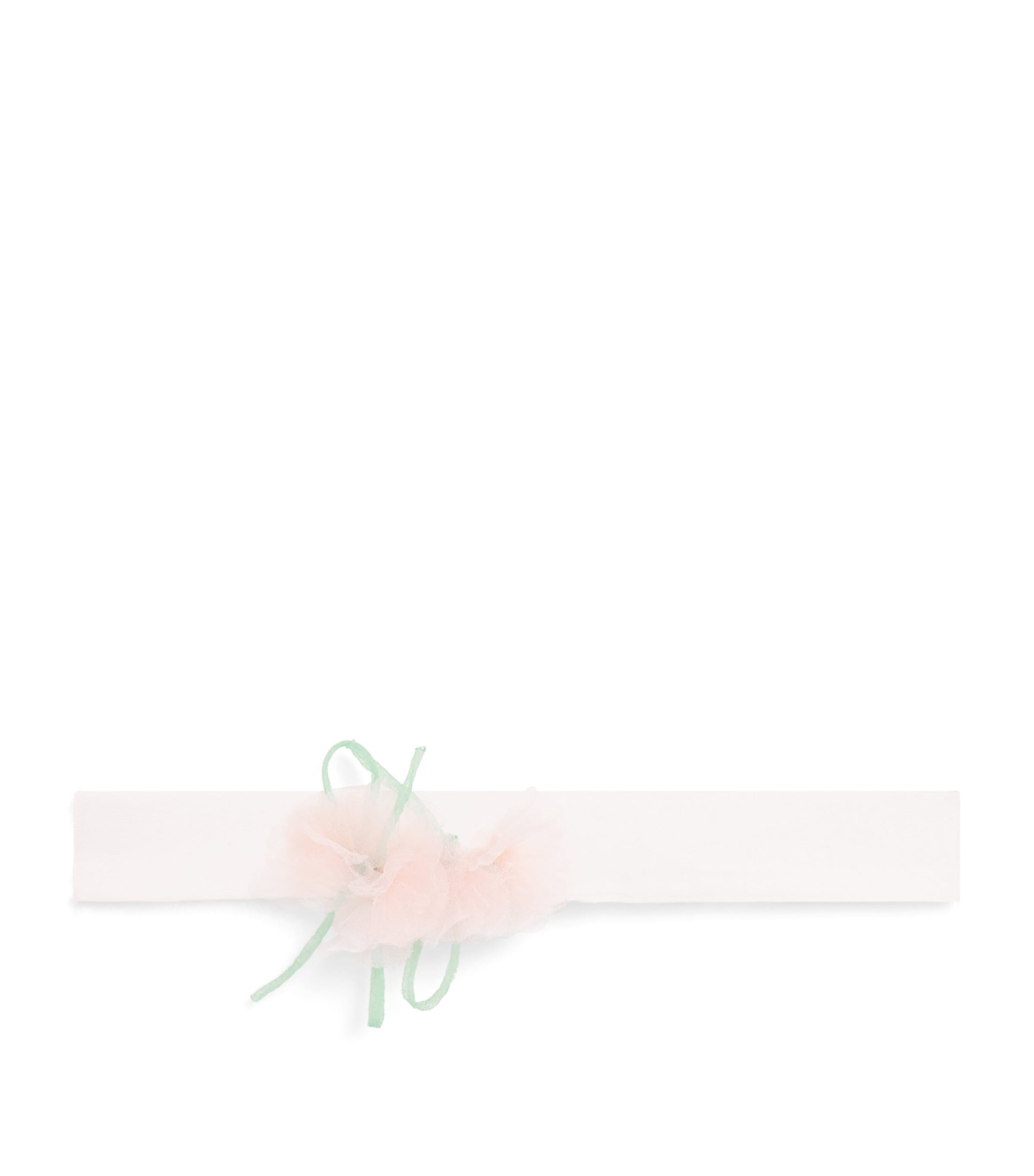 Monnalisa Flower-Appliqué Headband Cream+fairytale