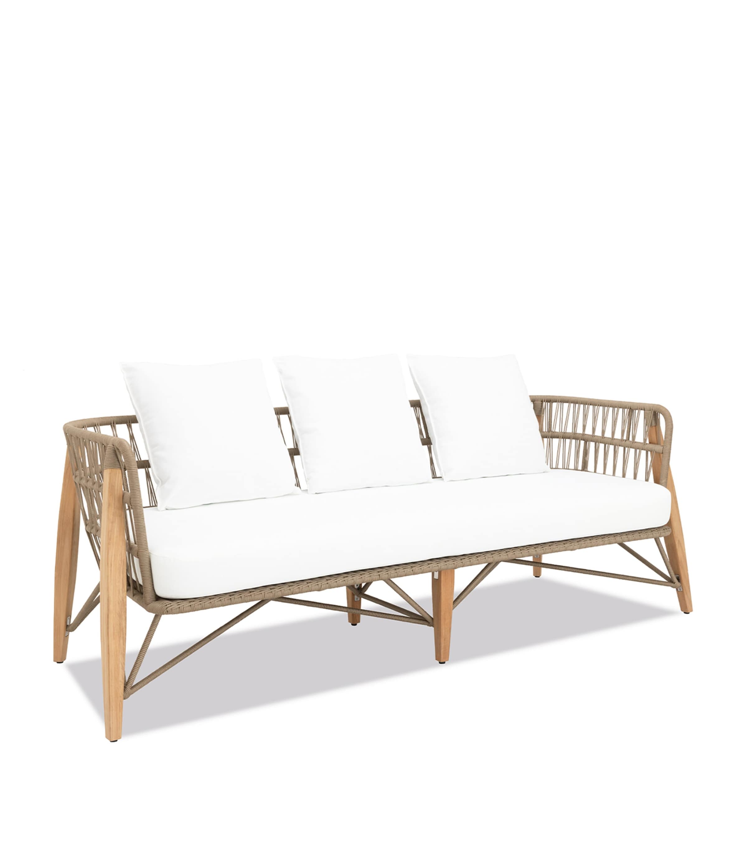Indian Ocean Pimlico Club Outdoor 3-Seater Sofa White