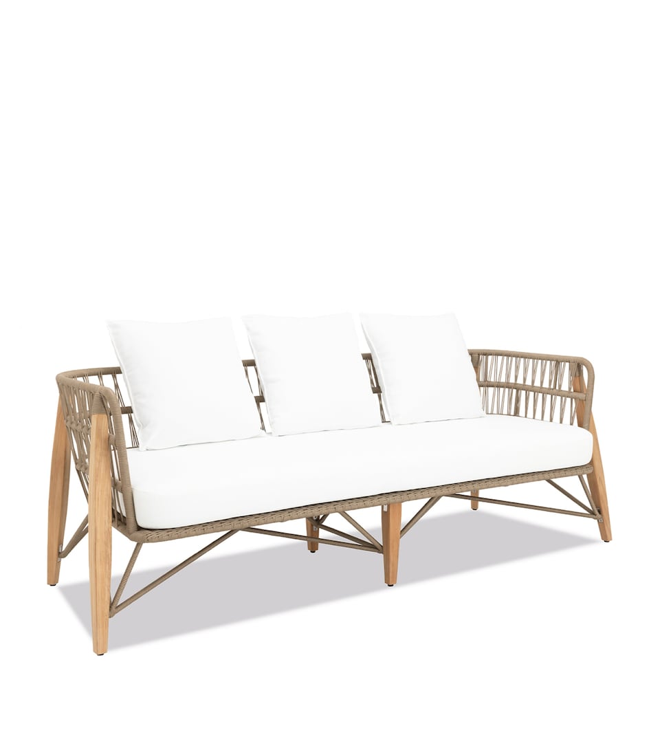 Indian Ocean Pimlico Club Outdoor 3-Seater Sofa White