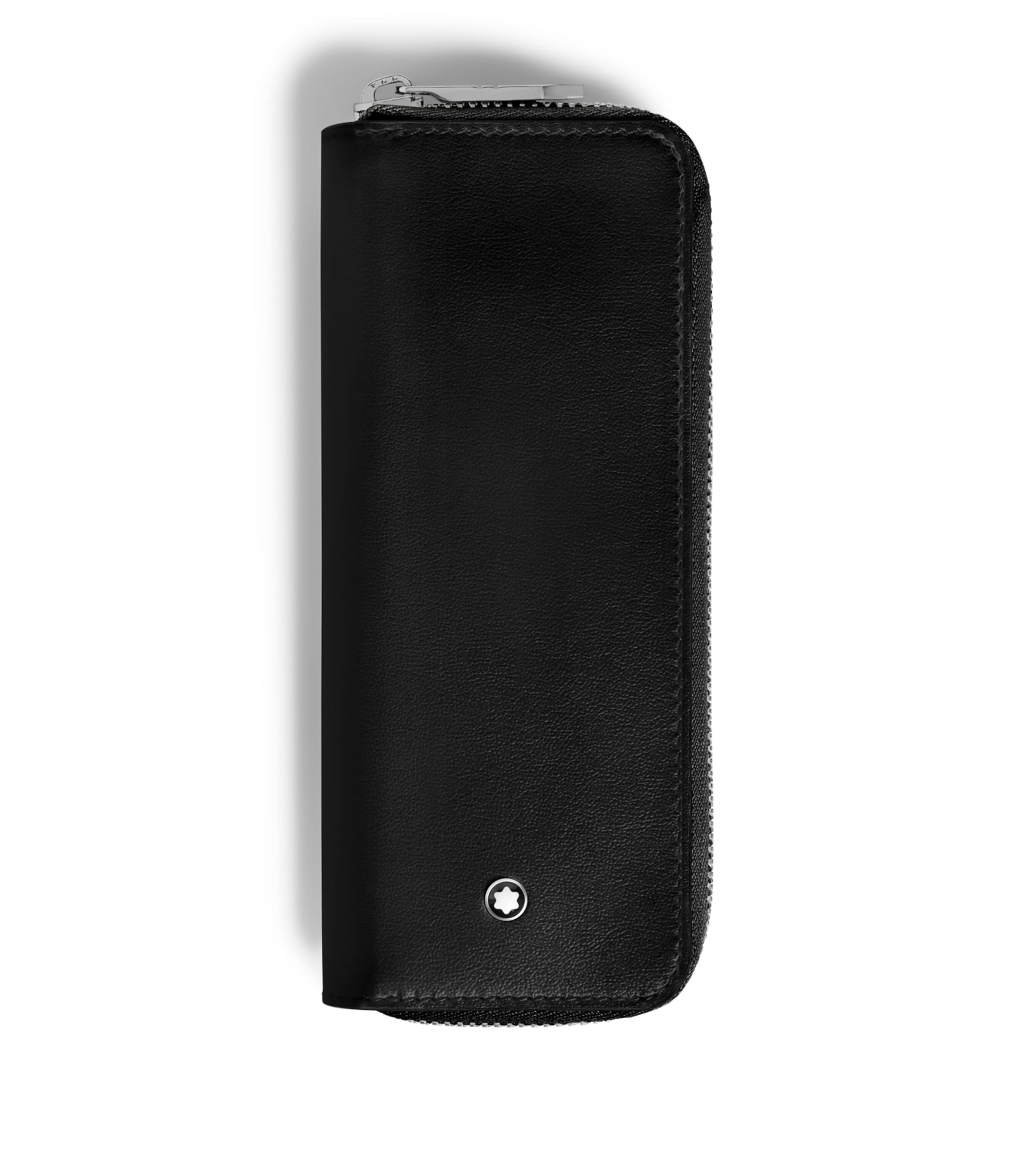 Montblanc Calfskin Meisterstück Zip Double Pen Pouch Black
