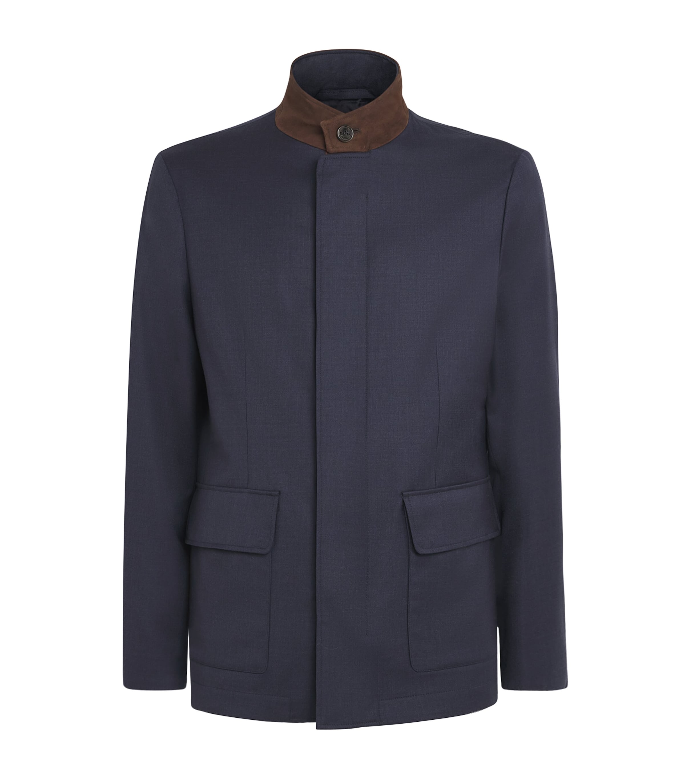 Paul & Shark Mens Virgin Wool Field Jacket Blue