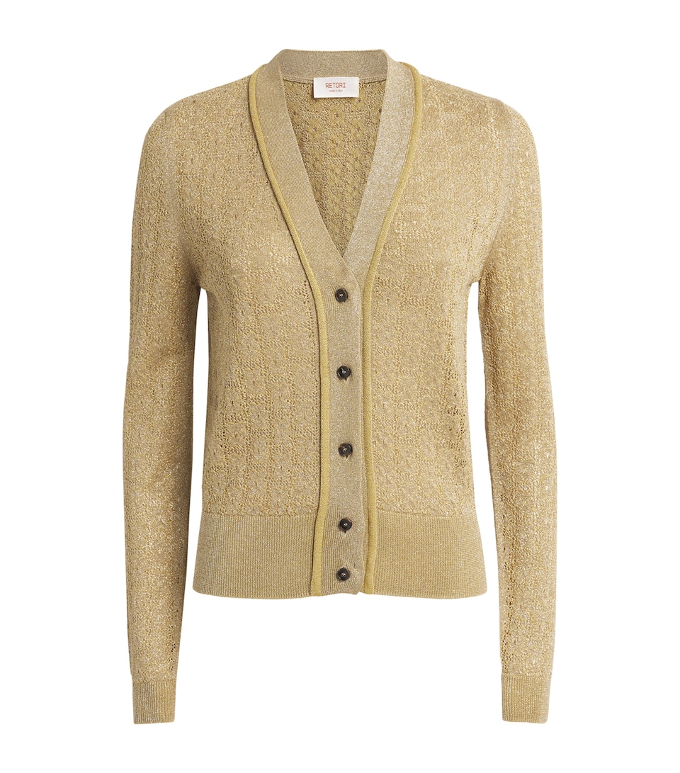 Woven Lurex Cardigan