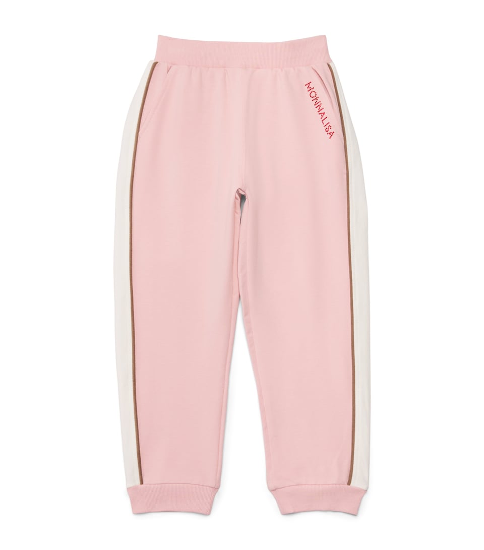 Monnalisa Stretch-Cotton Embellished Sweatpants (2-10 Years) Lotus