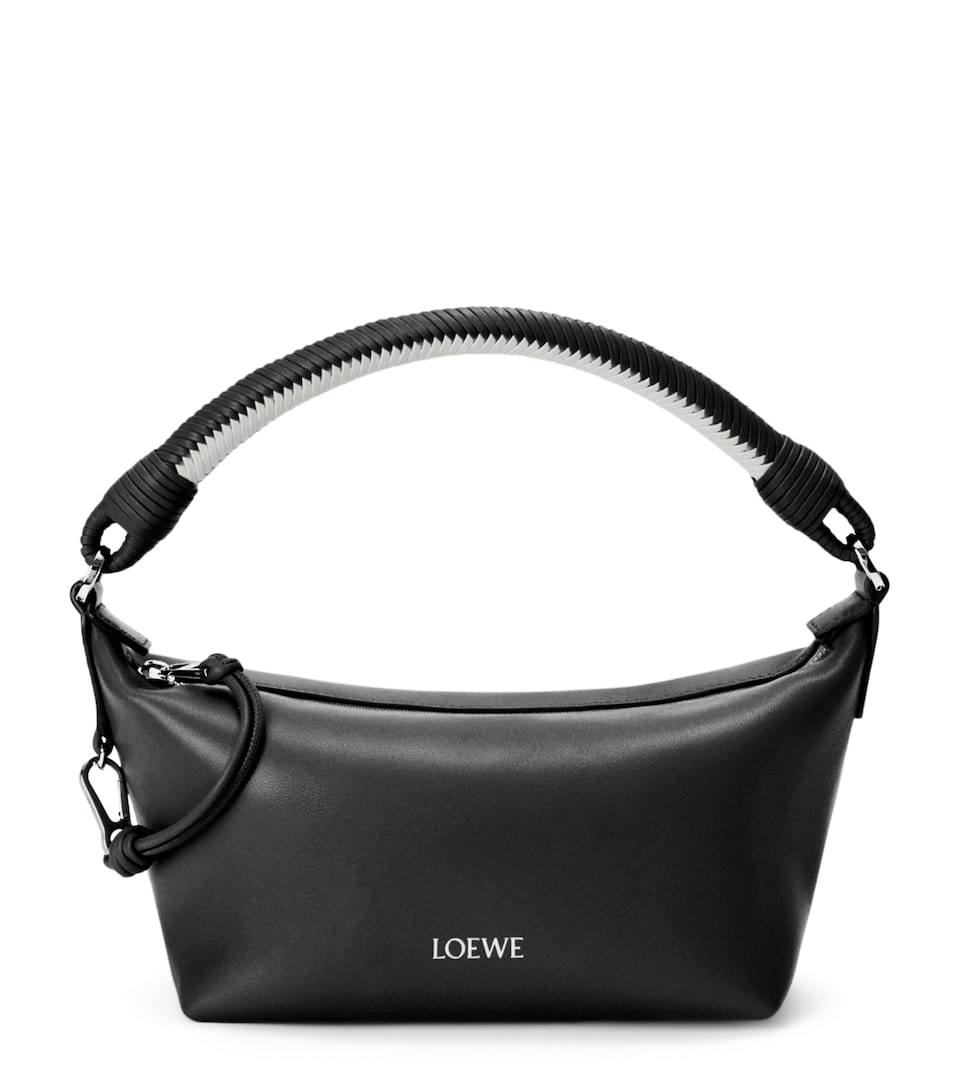 LOEWE Nappa Leather Cala Top-Handle Bag Black/soft White