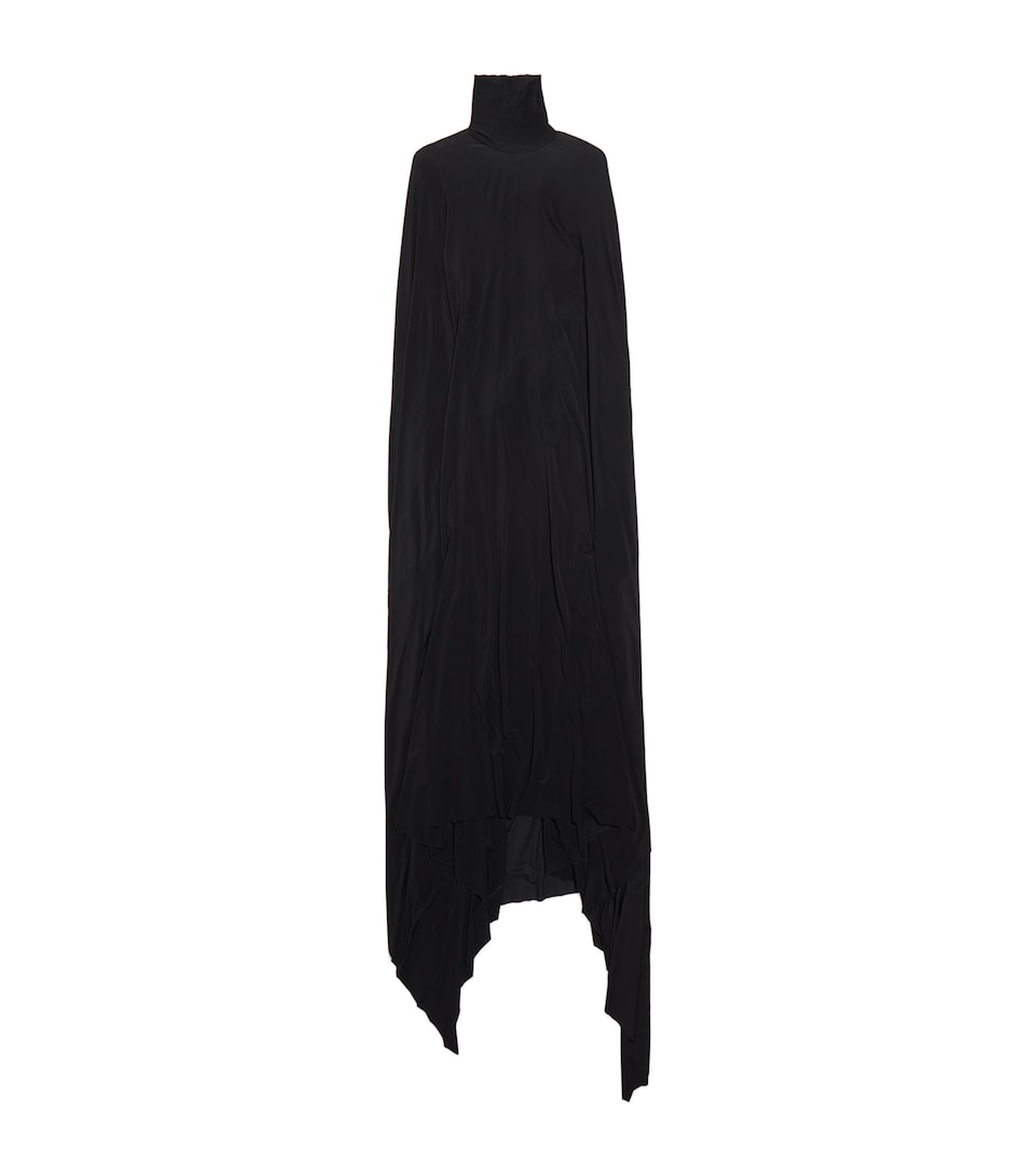 Cape-Sleeve Maxi Dress