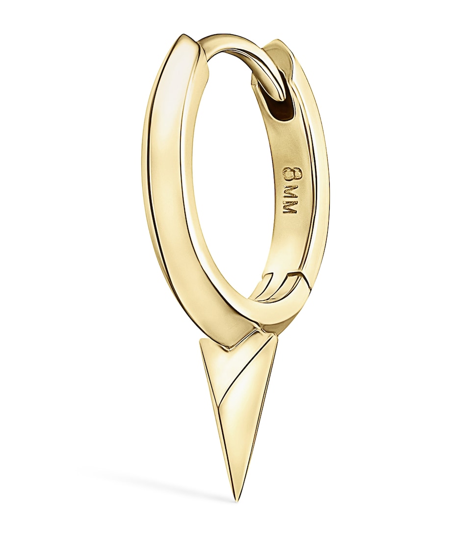 Maria Tash Yellow Gold Faceted Single Short Spike Hoop Earring (8mm) Yellow Gold