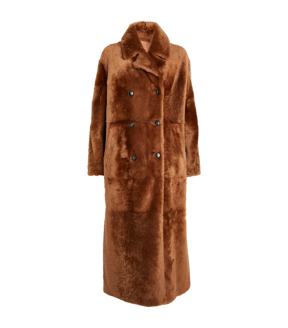 Shearling Double-Breasted Coat