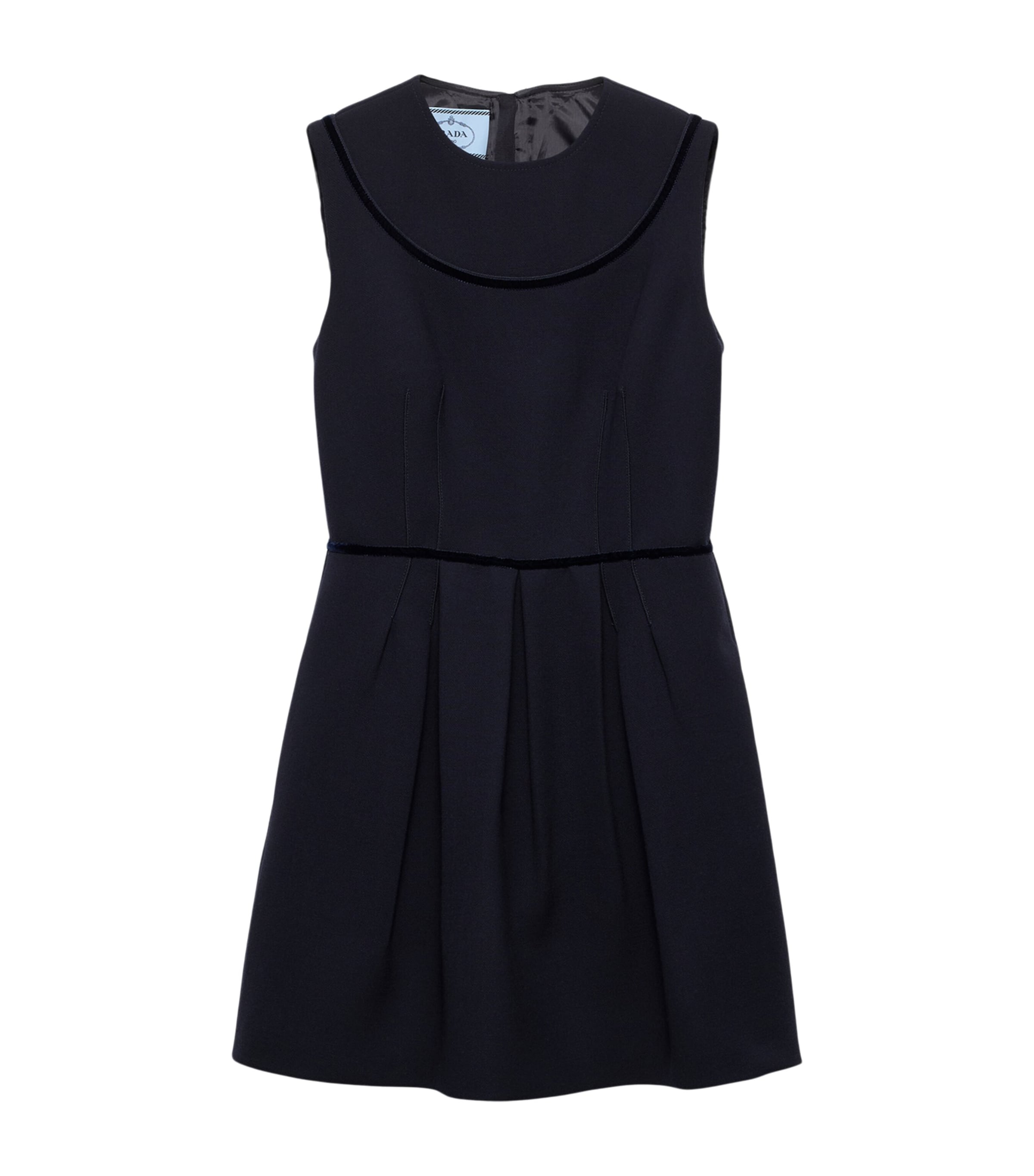 Wool Natté Sleeveless Mini Dress