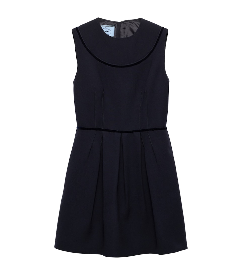 Wool Natté Sleeveless Mini Dress