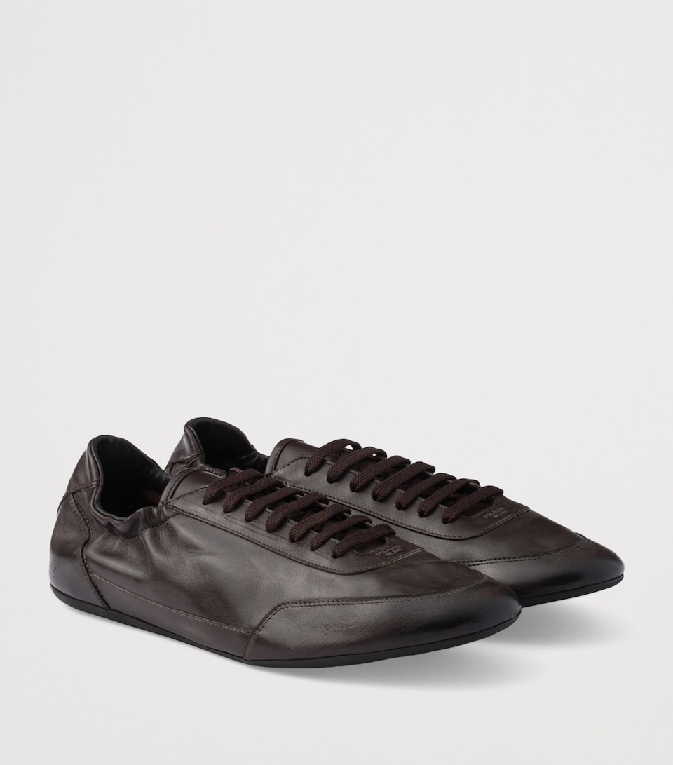 Leather Collapse Sneakers